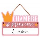 Plaque de porte personnalisable 19cm Princesse