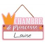 Plaque de porte personnalisable 19cm Princesse