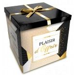 Boite Cadeau Plaisir d'Offrir avec noeud, 20x20x20cm