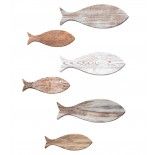 Sticker Poissons effet bois 70x20cm