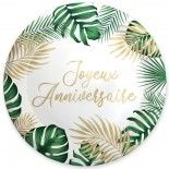 Paquet de 6 Assiettes Anniversaire TROPICAL PARTY ø 23cm