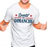 T-Shirt Sportif du Dimanche, blanc taille L