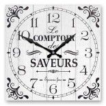 Horloge carrée Comptoir des Saveurs 28x28cm