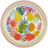 Paquet de 6 Assiettes Tropical Summer 23cm