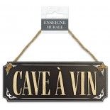 Plaque en bois CAVE A VIN 19,5cm