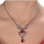 Collier Araignée pierre rouge