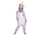 Party Pro 862313XS, Déguisement Kigurumi licorne étoiles 4/6 ans