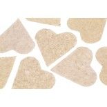 Sachet 75g de CONFETTIS coeur 5cm - en papier ivoire