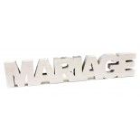 Lettres MARIAGE, bois effet blanchi 30cm 