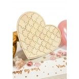 Puzzle Coeur livre d'or en bois 42cm