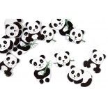 Sachet de 12 Confettis de table PANDA en bois 3,4cm