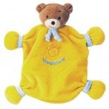 Ours doudou jaune tournesol 23cm, Nounours