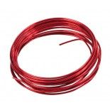 Fil aluminium souple 5m, rouge