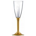 20 flutes champagne, pied OR