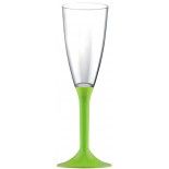 20 flutes champagne, pied Vert