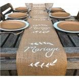 Chemin de table Mariage en Jute naturel 5m