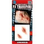 Chaks FXTS-404, Transfert 3D rouge Shanked, Plaies