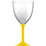 20 Grands verres à Eau, pied JAUNE