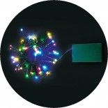 Grande Guirlande 48 Leds multicolores 8 fonctions à piles 3m50 int./ext.