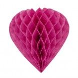 Coeur à suspendre 30cm, Fuchsia