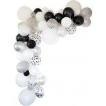 Guirlande Organique 5m de 50 ballons, Argent