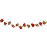 Guirlande de petites Roses artificielles 220cm, Rouge