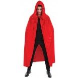 Chaks H4032, Cape capuche Velours 182cm luxe, Rouge