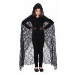 Cape Dentelle noire luxe 120cm, enfant