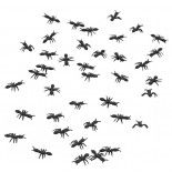 Lot de 100 Fourmis noires pvc 2cm