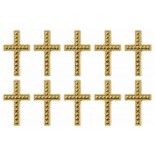 Sachet de 10 motifs Croix, Or