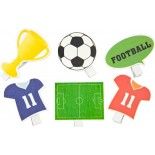 Lot de 6 Marque-places FOOTBALL sur pince