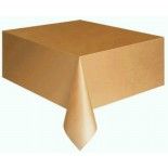 Nappe plastique RECTANGLE, Or mat