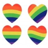 P'TIT Clown re23256 - Lot de 240 stickers Pride Coeur arc-en-ciel