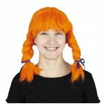 Party Pro 9049, Perruque Fifi Couettes femme orange