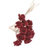 Sachet de 48 mini-Roses satin, Bordeaux