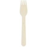 Party Pro 913KRAF, Sachet de 8 fourchettes en bois écologiques