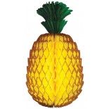 Chaks PFTDAN, Grand Ananas en papier de soie alvéolé jaune 36cm