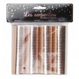 Party Pro 913605, Sachet de 4 rouleaux de serpentins Rose gold