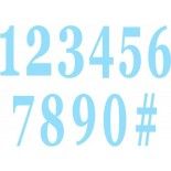 Chaks 11713-13, Set de 12 Chiffres carton avec adhésifs 14cm, Bleu