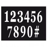 Chaks 11713-00, Set de 12 Chiffres carton avec adhésifs 14cm, Blancs