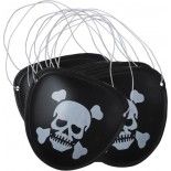 Party Pro 33329, Sachet de 6 caches oeil pirate en plastique