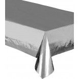 Nappe plastique rectangle METALLISEE Argent