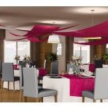 Set 3 tentures de plafond Voile triangle, FUCHSIA