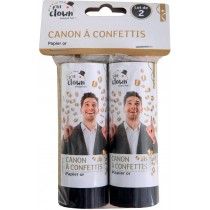 Canon à Confettis Anniversaire 40 cm - 2 Coloris au Choix
