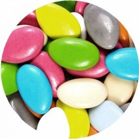 Sachet 500g de dragees CHOCOLAT extra 58 multicolore pastel