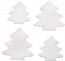 Chaks 0216-97, Sachet de 12 SAPINS paillettes 3cm/4,5cm, Blanc