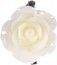 Chaks 0306-01, Sachet de 6 Roses en résine 2,5cm sur pince, ivoire