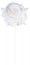 Chaks 0311-00, Set de 6 Roses diam 5cm sur tige, Blanc
