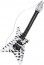 Guitare Rock gonflable Zébrée blanc/noir 95cm