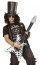 Guitare Rock gonflable Zébrée blanc/noir 95cm